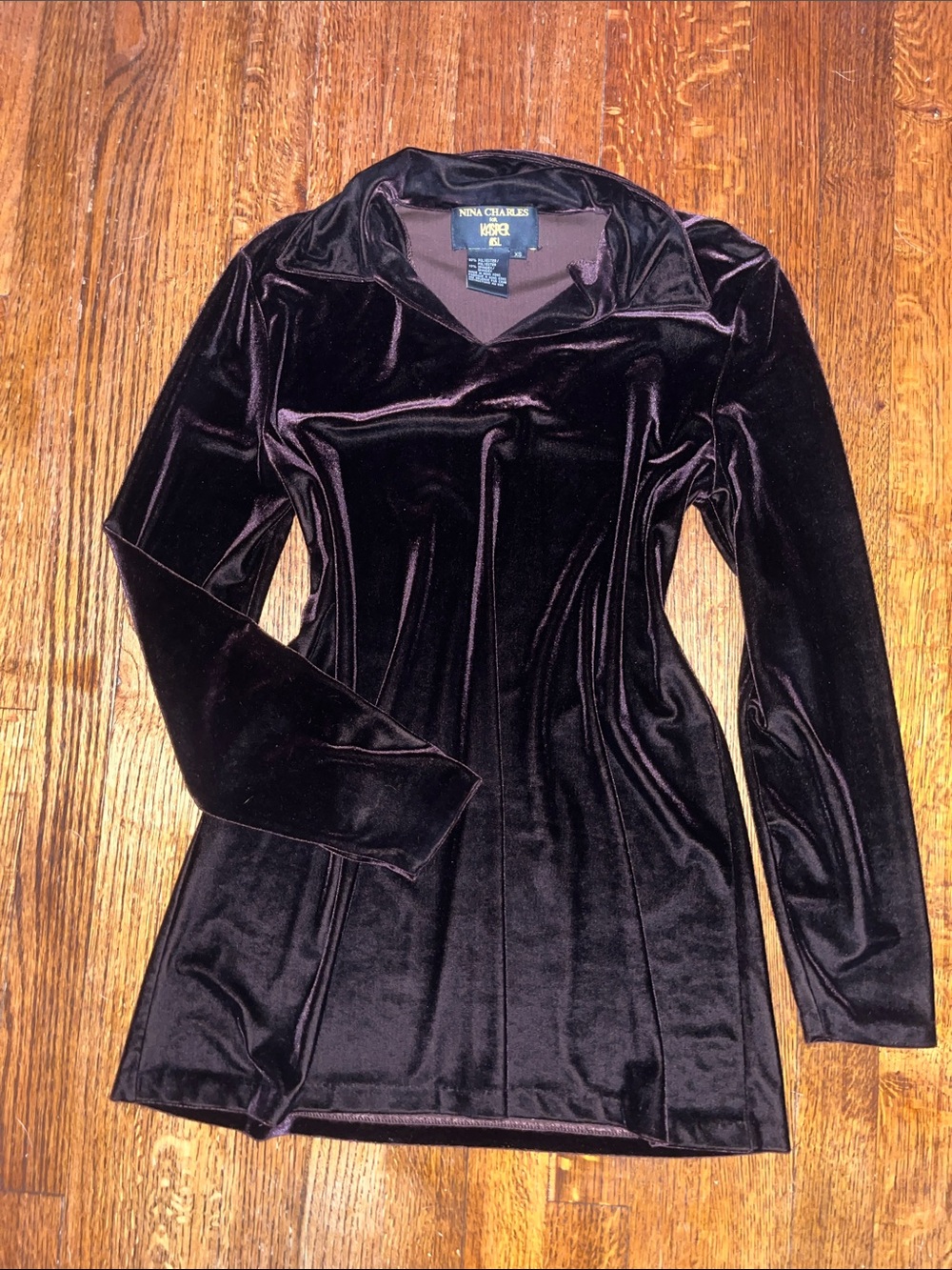 Kasper | Plum Velvet Babydoll Dress